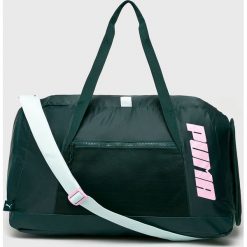 Puma - Torba sportowa. Czarne torebki damskie sportowe marki Puma, w paski, z poliesteru, sportowe, na ramię. Za 249,90 zł.