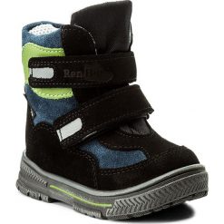 Buty zimowe chłopięce: Śniegowce RENBUT – 12-1463 Czarny Zielony