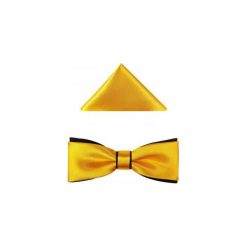 Żółto-czarna mucha męska slim B24. Żółte muszki męskie Modini Moda Męska, na co dzień, bez wzorów, z tkaniny, eleganckie. Za 49,50 zł.