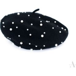 Beret damski Delicate pearl czarny. Czarne berety damskie marki Art of Polo. Za 36,52 zł.
