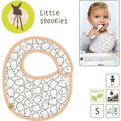 Śliniak Bawełniany Wodoodporny Little Spookies Peach. Pomarańczowe śliniaki marki Lässig, z bawełny. Za 45,05 zł.