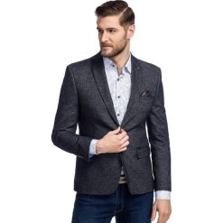 Marynarka MAURIZIO MASS000196. Szare marynarki męskie s, jodełka, z bawełny, eleganckie. Za 499,00 zł.