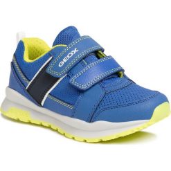 Sneakersy GEOX - J Coridan B. A J025DA 0FEFU C4344 S Royal/Lime. Niebieskie trampki chłopięce Geox, bez wzorów, ze skóry ekologicznej, na rzepy. Za 219,00 zł.