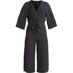 Kombinezony damskie: Miss Selfridge STRIPE KNOT FRONT Kombinezon black