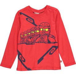 Koszulka "Thomas 309" w kolorze czerwonym. Czerwone t-shirty chłopięce marki LEGO Wear, z nadrukiem, z bawełny, z długim rękawem. W wyprzedaży za 59,95 zł.
