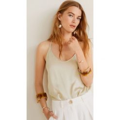 Mango - Top Wai. Bluzki damskie Mango, s, bez wzorów, z wiskozy, z okrągłym kołnierzem. W wyprzedaży za 39,90 zł.