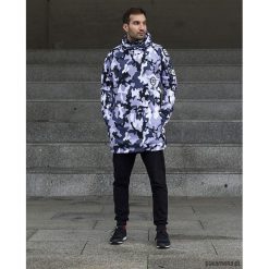 SOFTSHELL Snow Army snowboardowa kurtka męska. Białe bluzy męskie z kapturem Pakamera, m, bez wzorów, z softshellu, narciarskie. Za 599,00 zł.