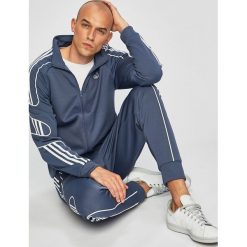 Adidas Originals - Bluza. Niebieskie bluzy męskie adidas Originals, s, z nadrukiem, z bawełny, z kapturem, bez rękawów, bez kaptura. W wyprzedaży za 239,90 zł.
