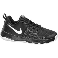 Buty dziecięce Nike Team Hustle Quick Gs NIKE czarno-białe. Białe buciki niemowlęce chłopięce Nike, z gumy. Za 179,90 zł.