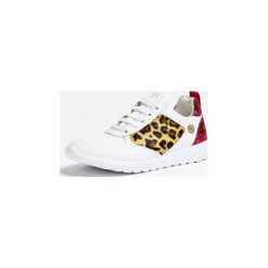 Skórzane Sneakersy Model Daisy (27-34). Białe sneakersy męskie Guess, z okrągłym noskiem, na sznurówki. Za 299,00 zł.