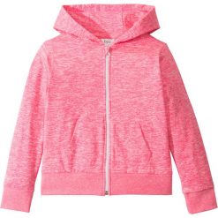 Bluza rozpinana melanżowa bonprix różowy melanż. Różowe bluzy dziewczęce marki bonprix, bez wzorów, bez rękawów, z kapturem. Za 54,99 zł.