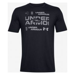 Under Armour Grid Koszulka Czarny. Czarne podkoszulki męskie Under Armour, m, z nadrukiem, z bawełny, bez kołnierzyka, z krótkim rękawem, krótkie. Za 119,95 zł.