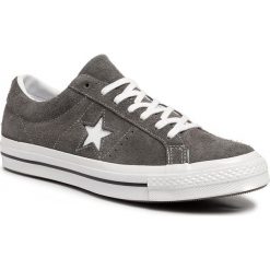 Tenisówki CONVERSE - One Star Ox 165034C Carbon Grey/White/Black. Szare półbuty męskie Converse, na co dzień, bez wzorów, ze skóry, retro, bez zapięcia. W wyprzedaży za 229,00 zł.