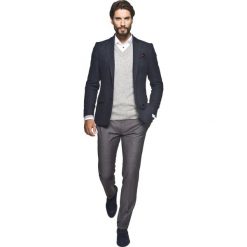 Marynarki męskie: marynarka navola grafit slim fit