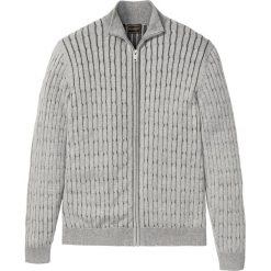Sweter rozpinany z domieszką kaszmiru bonprix jasnoszary melanż. Szare swetry męskie bonprix, s, bez wzorów, z kaszmiru. Za 149,99 zł.