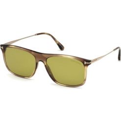 Okulary przeciwsłoneczne "FT0588" w kolorze złotym. Żółte okulary przeciwsłoneczne męskie marki Balenciaga, Prada, Tom Ford, z tworzywa sztucznego. W wyprzedaży za 449,95 zł.