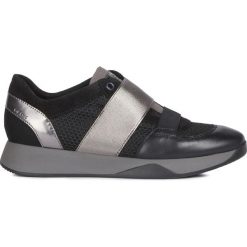 Geox Suzzie Tenisówki Czarny Srebrny. Szare trampki i tenisówki damskie Geox, bez wzorów, ze skóry, bez zapięcia. Za 514,95 zł.