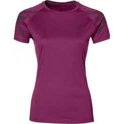 Topy sportowe damskie: Asics Koszulka damska STRIPE SS TOP Prune Heather