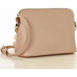 MARCO MAZZINI Torebka skórzana crossbody listonoszka pudrowy róż. Różowe listonoszki damskie MAZZINI, na co dzień, w paski, ze skóry, duże, bez dodatków. W wyprzedaży za 169,00 zł.