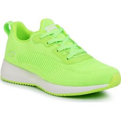 Buty SKECHERS - Bobs 33162 Lime Green. Zielone półbuty damskie Skechers, bez wzorów, z tworzywa sztucznego, eleganckie, bez obcasa, na płaskiej podeszwie, bez zapięcia. Za 229,99 zł.