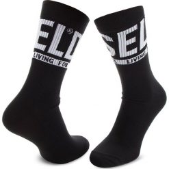 Skarpety Wysokie Unisex DIESEL - Skm Ray 00S6U0 0QATV 900 Black. Czarne skarpetki damskie Diesel, bez wzorów, z elastanu. Za 49,00 zł.