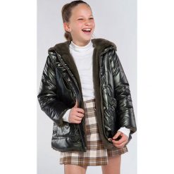 Mayoral - Kurtka dwustronna dziecięca 128-167 cm. Zielone kurtki dziewczęce Mayoral, bez wzorów, z poliesteru, długie, z kapturem. Za 316,90 zł.