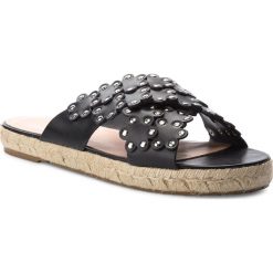 Espadryle RED VALENTINO - PQ0S0A62 Nero 0NO. Czarne espadryle damskie Red Valentino, bez wzorów, ze skóry, bez obcasa. W wyprzedaży za 849,00 zł.