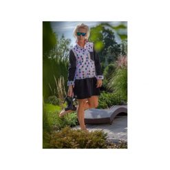 SUKIENKA DRESS-MY-SHIRT RHOMB. Czarne sukienki damskie marki Taff.one, xl, z nadrukiem, bez kołnierzyka, bez rękawów. Za 239,00 zł.