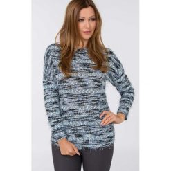 Jesienna bluza melanż. Szare bluzy damskie Monnari, na jesień, bez wzorów, z jeansu, z długim rękawem, długie, bez kaptura. Za 71,60 zł.