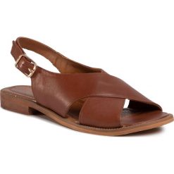 Sandały LASOCKI - TTT-M002-01 Brown. Pomarańczowe klapki damskie Lasocki, bez wzorów, ze skóry, bez obcasa, na obcasie. Za 149,99 zł.