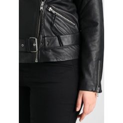 Bomberki damskie: Lost Ink Plus PREMIUM WHIPSTITCH BIKER Kurtka skórzana black