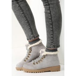 Buty zimowe damskie: Szare Traperki Want Them