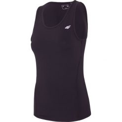 Top treningowy damski TSDF302 - czarny. Czarne topy sportowe damskie marki 4f, z dzianiny. Za 39,99 zł.