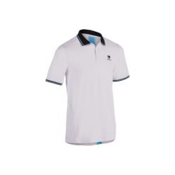 Koszulka polo tenis Dry 500 męska. Białe koszulki męskie ARTENGO, xl, bez wzorów, z elastanu, sportowe, bez rękawów. Za 49,99 zł.