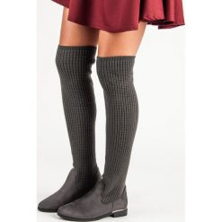 Buty zimowe damskie: DOPASOWANE KOZAKI DAMSKIE
