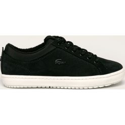 Lacoste - Buty Straightset Insulate. Czarne buty sportowe damskie Lacoste, bez wzorów, ze skóry, sportowe. Za 499,90 zł.