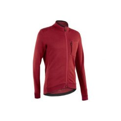Koszulka długi rękaw na rower RC900 merynos męska. Czerwone koszulki męskie TRIBAN, xl, bez wzorów, z poliesteru, rowerowe. Za 249,99 zł.
