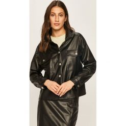Answear - Kurtka. Czarne kurtki damskie ANSWEAR, s, bez wzorów, ze skóry, krótkie, bez kaptura. W wyprzedaży za 69,90 zł.