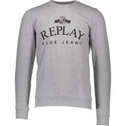Bluza w kolorze szarym. Szare bluzy męskie Replay, xxl, z nadrukiem, z okrągłym kołnierzem, bez rękawów, bez kaptura. W wyprzedaży za 159,95 zł.