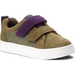 Sneakersy CLARKS - City Hero Lo 261376467 Green Sde. Zielone półbuty dziewczęce Clarks, na rzepy. W wyprzedaży za 189,00 zł.