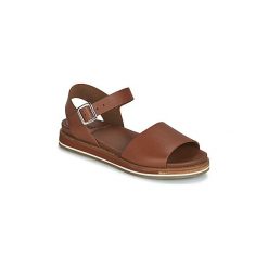 Sandały Kickers OLIMPI. Pomarańczowe sandały damskie marki Kickers, bez wzorów, bez obcasa, bez zapięcia. Za 389,00 zł.