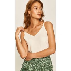Answear - Bluzka Answear Lab. Białe bluzki damskie ANSWEAR, na co dzień, s, bez wzorów, z poliesteru, casualowe, bez kołnierzyka, bez rękawów. Za 69,90 zł.