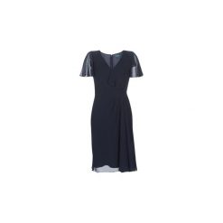 Sukienki długie Lauren Ralph Lauren CUTLER CAP SLEEVE DAY DRESS. Niebieskie sukienki damskie Lauren Ralph Lauren, bez wzorów, bez kołnierzyka, bez rękawów, długie. Za 879,00 zł.
