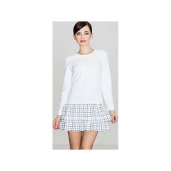 Sukienka K423 Biały Wzór 47. Białe sukienki damskie Lenitif, na co dzień, xl, bez wzorów, klasyczne, z klasycznym kołnierzykiem, z długim rękawem, długie. Za 149,00 zł.