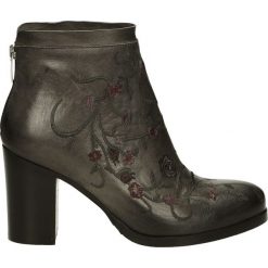 Botki - 440M-B-60 ZIN. Szare botki damskie skórzane Venezia. Za 349,00 zł.