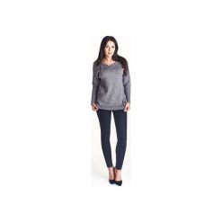 Sweter z wiązaniem przy dekolcie. Szare swetry damskie marki Bird, s, bez wzorów, bez rękawów, bez kaptura. Za 148,00 zł.