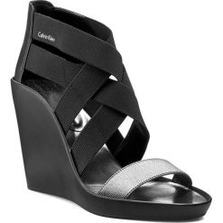 Sandały damskie: Sandały CALVIN KLEIN BLACK LABEL – Nuria N12007 Black+Stee