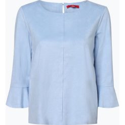 S.Oliver Casual - Koszulka damska, niebieski. Niebieskie koszulki damskie marki s.Oliver Casual, s, bez wzorów, z weluru, casualowe, bez kołnierzyka, bez rękawów. Za 159,95 zł.