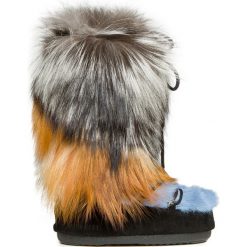 Buty MOON BOOT x YVES SALOMON Multikolor. Szare śniegowce damskie marki Moon Boot, z wełny, bez zapięcia. W wyprzedaży za 4602,00 zł.