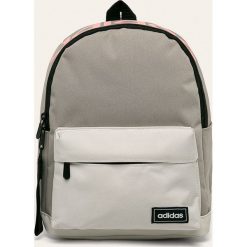 Adidas - Plecak. Szare plecaki damskie Adidas, z nadrukiem, z poliesteru. Za 129,90 zł.